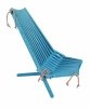 Lezak drewniany skladany EcoFurn EcoChair z sosny turkus